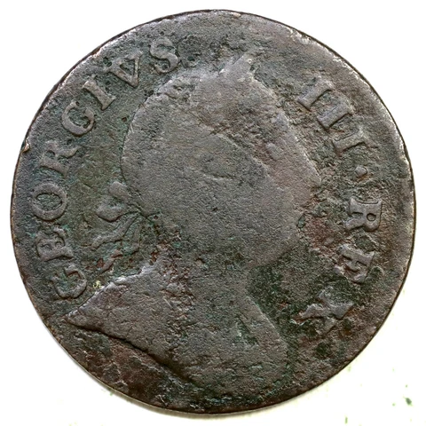 1771 2-71A Machins Mills Colonial Copper Coin Cover