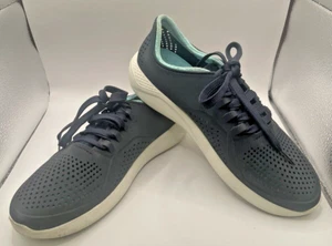 Zapatos Crocs LiteRide Pacer para mujer azul marino con cordones de malla 205234 talla 10 - Imagen 1 de 9