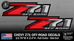 OFF-ROAD BEDSIDE Decal Die-Cut FITS on 2014-2020 CHEVY Z71 CHEVROLET - Picture 1 of 4