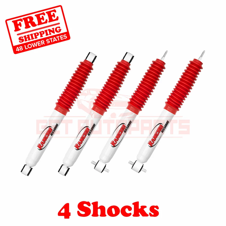 Kit de 4 Amortiguadores Rancho RS5000X Delanteros y Traseros para Dodge Ram 1500 2x2 02-08 Foto 1 de 4