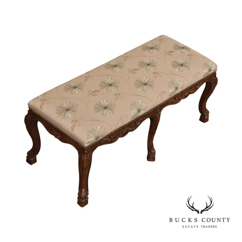 Karges French Louis XV Style Upholstered Window Bench Cover