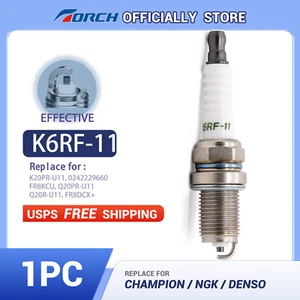 TORCH K6RF-11 Spark Plug Replacement for Bosch 0242229660 FR8DCX+ FR8KCU - Picture 1 of 11