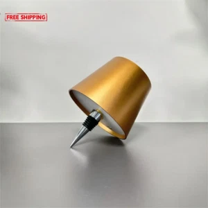 Wine Bottle LED Wireless Table Lamp 3-Color Infinitely Dimmable USB Rechargeable - Picture 1 of 15