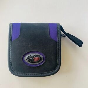 Madcatz GameCube Game Disc Holder Wallet 12 Sleeves Zip Up Purple Black Nice!