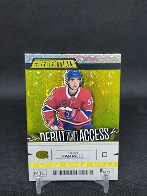 2023-24 Credentials Sean Farrell 170 Debut Ticket Access Yellow  - Image 1 of 2