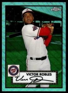 2021 Topps Chrome Platinum Anniversary AQUA Victor Robles Washington Nationals - Picture 1 of 2