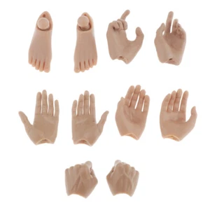 5 paia 1/6 uomini soldato mani piedi vestito per 12 ''! Action Figure da 12 - Imagen 1 de 6