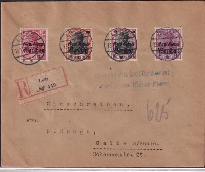 GERMAN OCCUPATION ISSUES 1914/8 GERMAN POST IN POLAND 1917, Germania 10, 30, 40 - Image 1 of 4