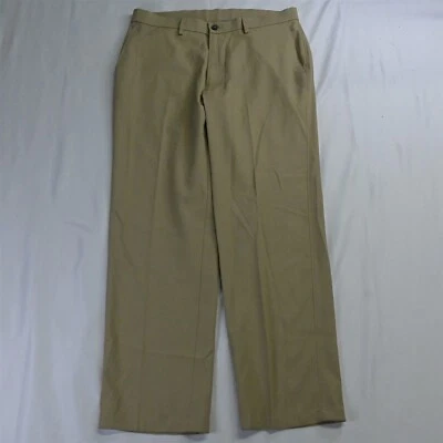 Pantalones de vestir Haggar 34 x 30 caqui H26 rectos rendimiento Foto 1 de 4