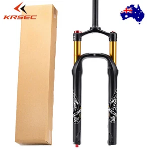 26 inch Fat Tire Air Fork Mountain Bike Suspension Fork Rebound Disc Brake 135mm - Picture 1 of 11