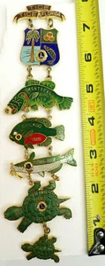 7-Pc Fish Turtles Aquatic Tice Florida 1979-82 Lions Club Trading Pins & Dangles - Picture 1 of 10