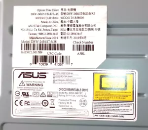 DRW-24B1ST/BLK/B/AS ASUS OEM SATA 24X DVD Burner Model:DRW-24B1ST-N28 - Picture 1 of 7