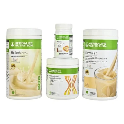 Herbalife Weight Loss Supplements Shake Mate, Formula-1, Afresh Drink & Protein - image 1 of 4