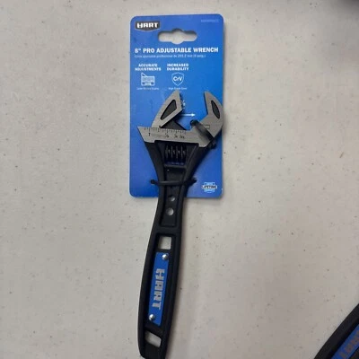 HART HHPWPA602 8" PRO ADJUSTABLE WRENCH HIGH GRADE STEEL WITH LASER ETCHED SCALE - Image 1 of 4