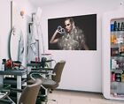 3D Trend Haar C48 Salon Barber Shop Wandaufkleber Wandtattoo Tapeten Wandbild