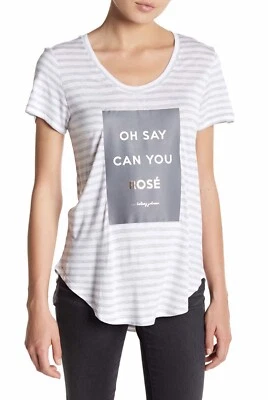 Betsey Johnson женщин серый 'oh Say Can You Rose' напечатано рубашка верхний размер XL новый с Ярлыками - Изображение 1 из 2