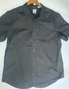 Levi's Herren Größe Large schwarz kurzärmeliges Hemd 100 % Baumwolle Knopfleiste - Bild 1 von 9
