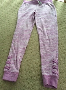 SO Skinny pink jogging pants (Girls size 12) with cute “laces” at ankles…NWT - Picture 1 of 6
