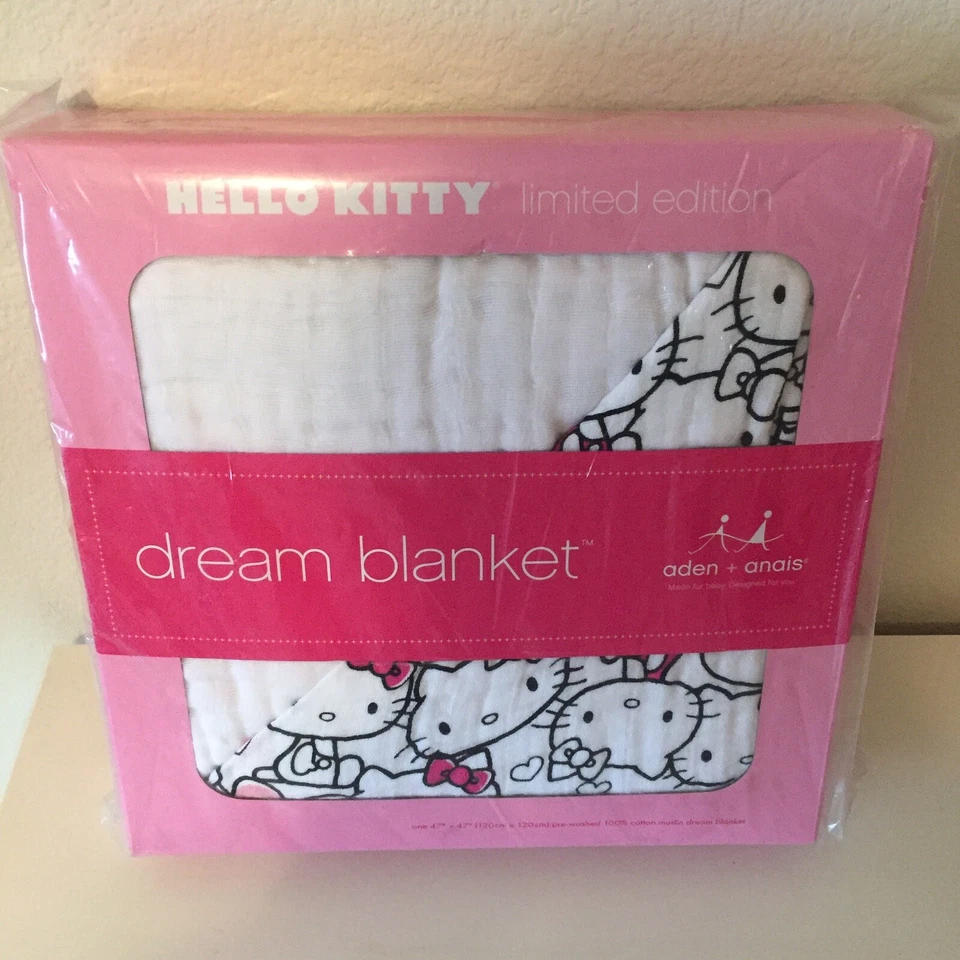 Manta Hello Kitty Aden + Anais Dream 4 capas algodón muselina 47" x 47" NUEVA Foto 1 de 4
