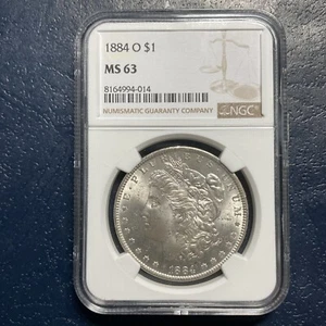 1884 O Morgan Silver Dollar NGC MS-63 Beautiful Luster! - Picture 1 of 4