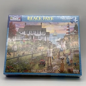David MaClean White Mountain Jigsaw Puzzle Beach Path 1000 Peice NIB Sealed  - Picture 1 of 5