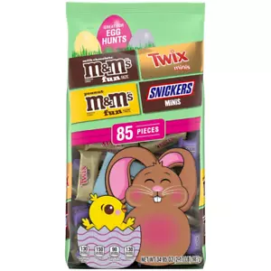 M&M'S, SNICKERS & TWIX Milk Chocolate Candy Easter Basket Stuffers, 85 Ct Bulk B - Picture 1 of 7
