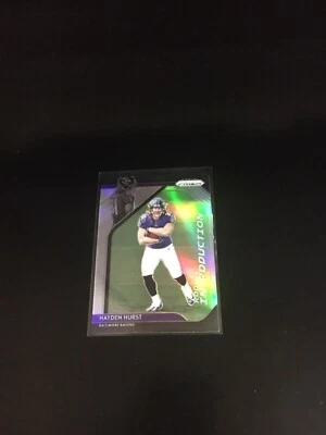 Hayden Hurst, 2018 Panini Prizm Rookie Introduction Prizm Football Card Ravens 8 - Image 1 of 2