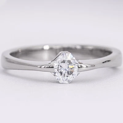 Gr. 54 - Radiant-Schliff Diamant 0,40 ct. Weißgold 750/18K Damen Ring - Bild 1 von 4