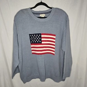 Vintage Avenue American Flag Sweater Embroidered Women's 4X Americana Patriotic - Picture 1 of 8