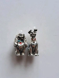 Raro Set Charms Bracciale Chamilia Argento Sterling 925 Signora E I Cani Vagabondo - Foto 1 di 6