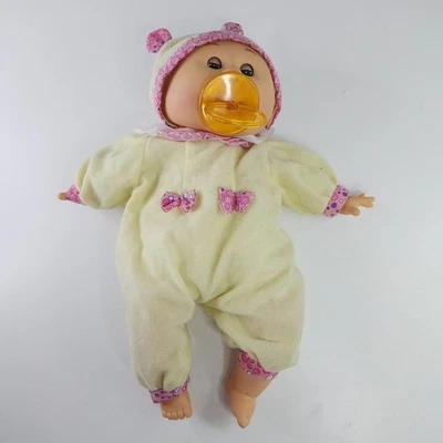 Uneeda Pellet Baby Doll Sucks Thumb Blue Eyes Sleepy Realistic Dimples 1990 VTG - Image 1 of 4