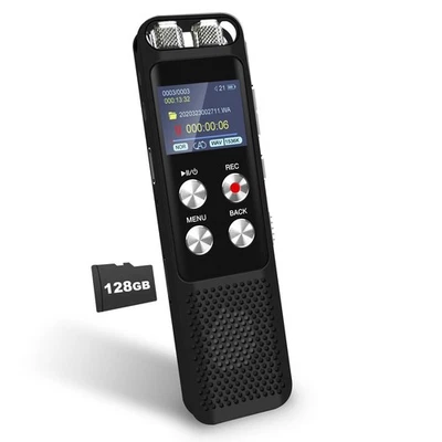 136GB Digital Voice Recorder: Voice Activated Recorders with Playback, Audio ... - Image 1 of 4