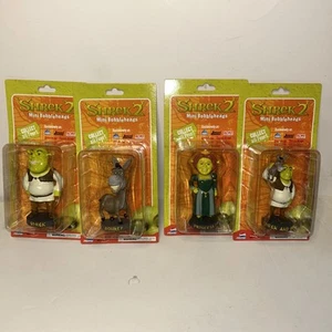 2004 SHREK 2 MINI BOBBLEHEADS COMPLETE SET OF 4 NEW SEALED IN PACKAGE - DONKEY - Picture 1 of 5