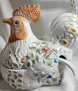 Casseruola pollo metà secolo con mestolo, rara vintage Italia importazioni Meiselman - Foto 1 di 6