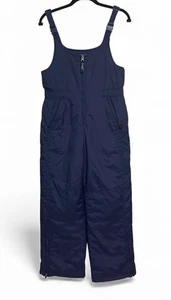 Kid’s LL Bean Navy Snow Ski Pants Bibs Insulated Size 12 - Picture 1 of 10