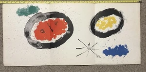 1961 Joan Miro Lithograph Derrière Le Miroir Publication #128 - Imagen 1 de 9