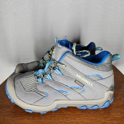 Merrell Zapatos de Senderismo Impermeables para Niños, Acento Gris Azul, Talla 5.5M Foto 1 de 4