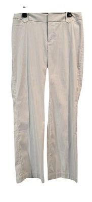 NEW Wide Leg Trouser Pants Gray & White Pinstripe SZ 10 Business Contemporary - Image 1 of 4
