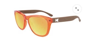 Knockaround Sunglasses Premiums Polarized Kids Campfire Red/Wood New - Picture 1 of 6