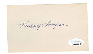 Harry Hooper Signed Autographed 3X5 Index Card Red White Sox HOFer JSA CF45765 - Picture 1 of 2