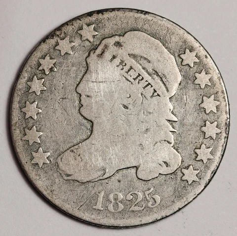 1825 Bust Dime.  VG.  158750 Cover