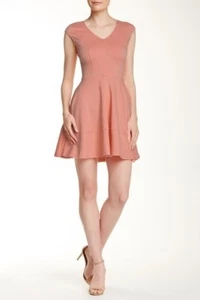 Love...Ady V-Neck Fit & Flare Dress / Orange / Size Medium - Bild 1 von 7