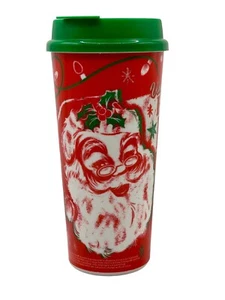 Universal Studios Christmas Santa Souvenir CocaCola plastic Refill Cup New - Picture 1 of 5