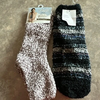 Cálidos y cómodos - Acogedores calcetines de moda, talla única marrón claro y negro Foto 1 de 4