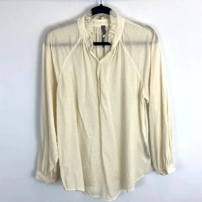 Blusa para mujer Raquel Allegra 2 beige punto suizo campesina romántica cottagecore Foto 1 de 4
