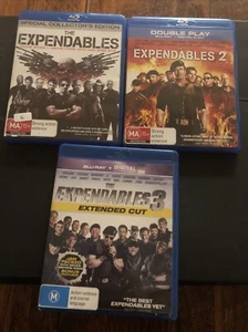 The Expendables Trilogy 1, 2, 3 (Bluray, 2014) Sylvester Stallone Region B - Picture 1 of 3