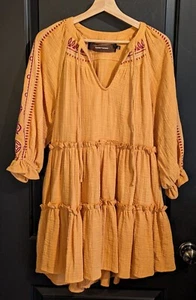 Code x Mode Damen besticktes Stufenkleid knielang orange Größe XS - Bild 1 von 14