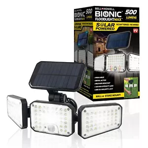 Bell + Howell Bionic Flood Light Max Solar Powered LED Motion Sensor Light - Picture 1 of 8