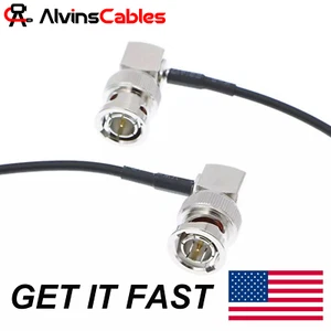 For Sony FS5 FS7 FX6 Right Angle BNC Male to Male Coaxial Cable Extension Cable - Picture 1 of 7