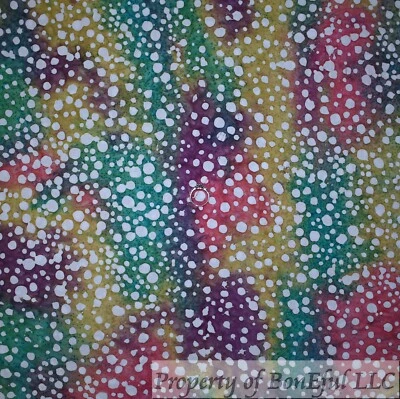 BonEFul FQ Cotton Quilt Rainbow Color Kid Water Bubble Polka Dot Texture Blender - Image 1 of 4